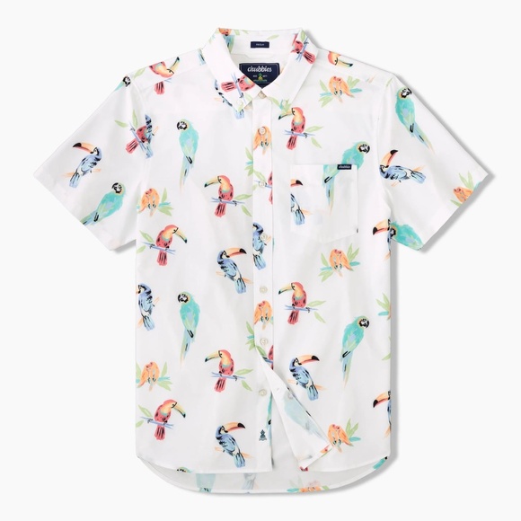 Chubbies Men's Full Botton Down - Dude Where's Macaw - Picture 1 of 1
